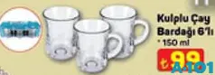 KULPLU ÇAY BARDAĞI 6'LI 150 ML
